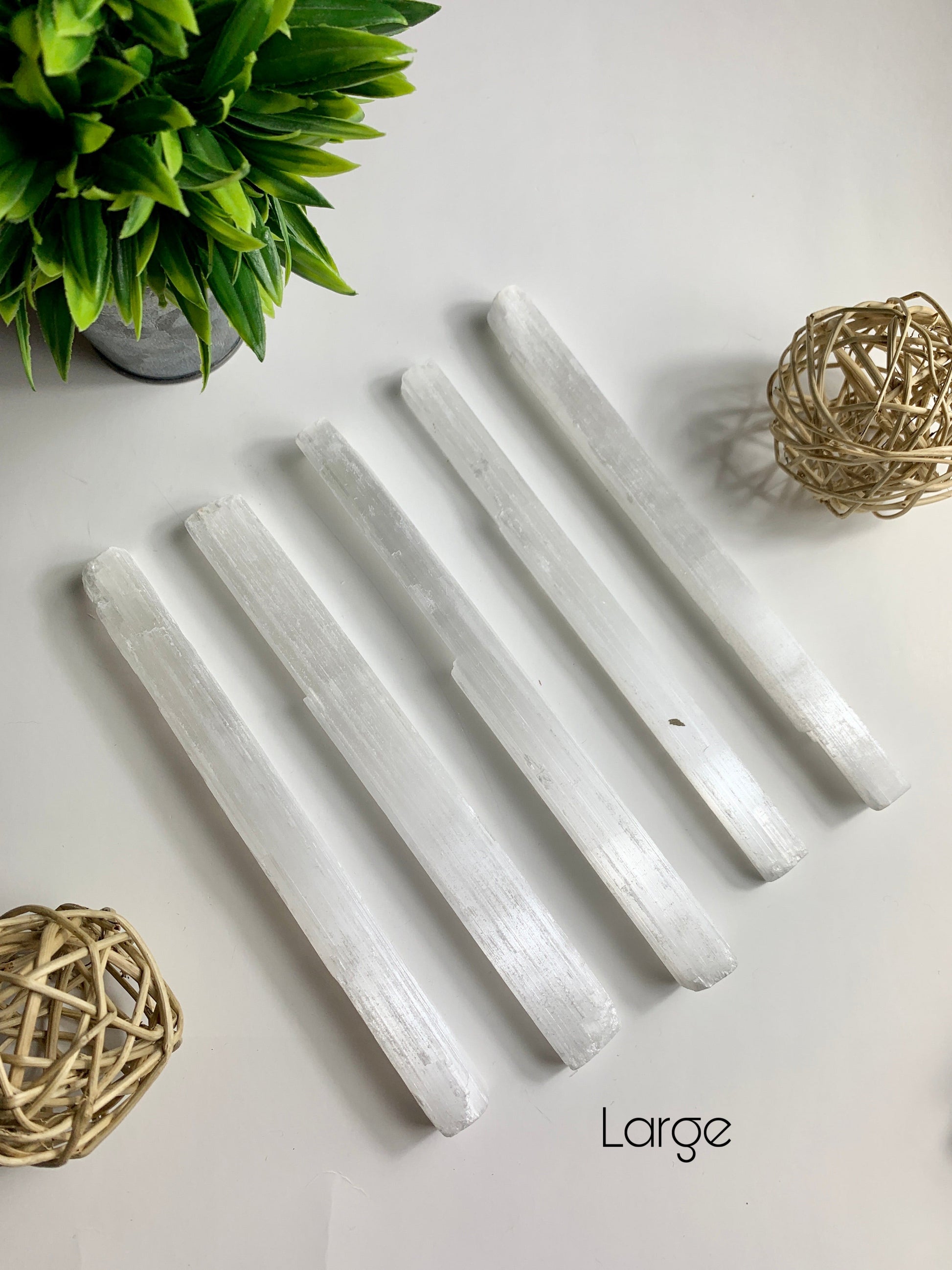 Selenite Raw Wands - Large