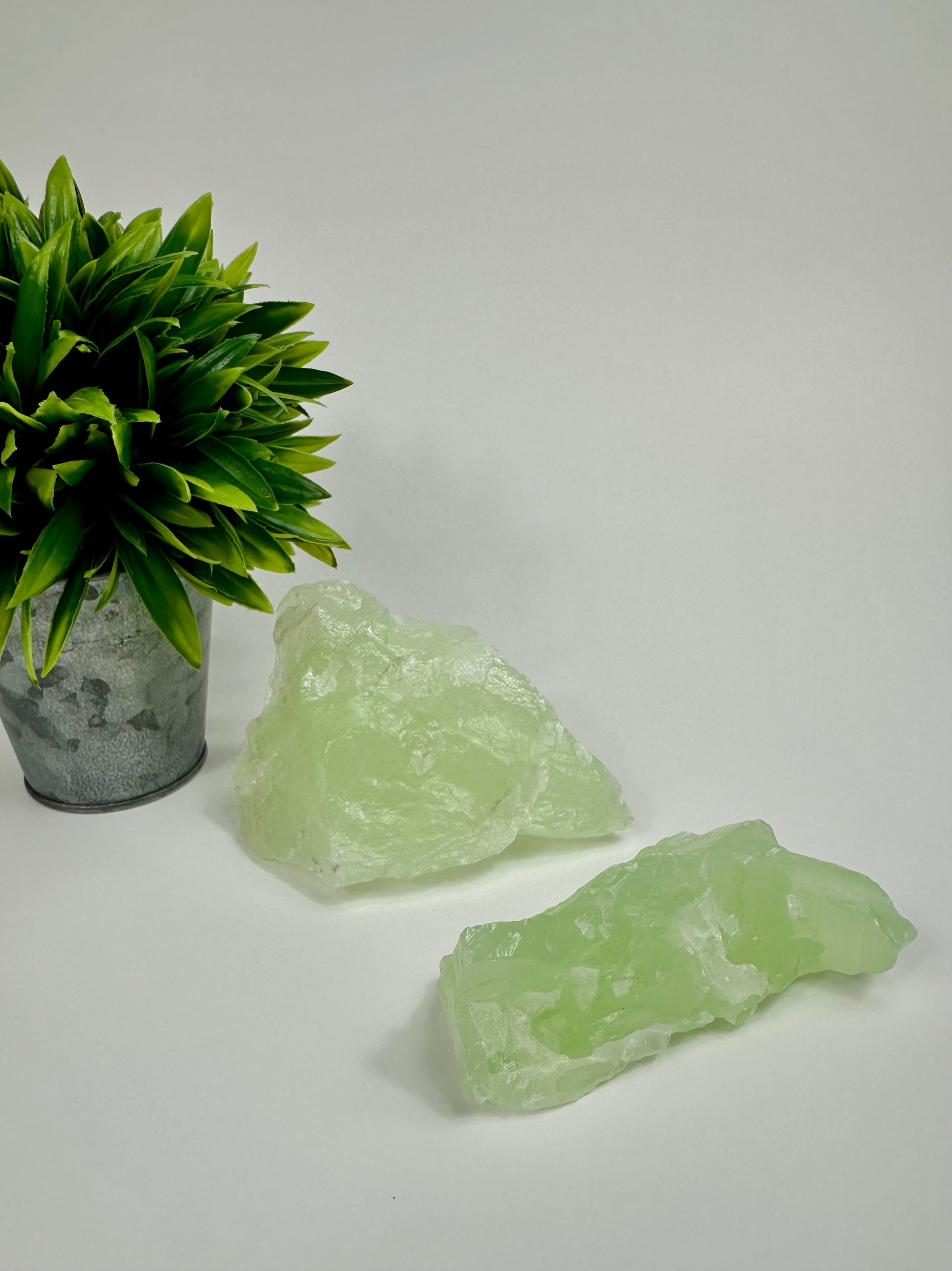 Green Calcite Raw Specimens