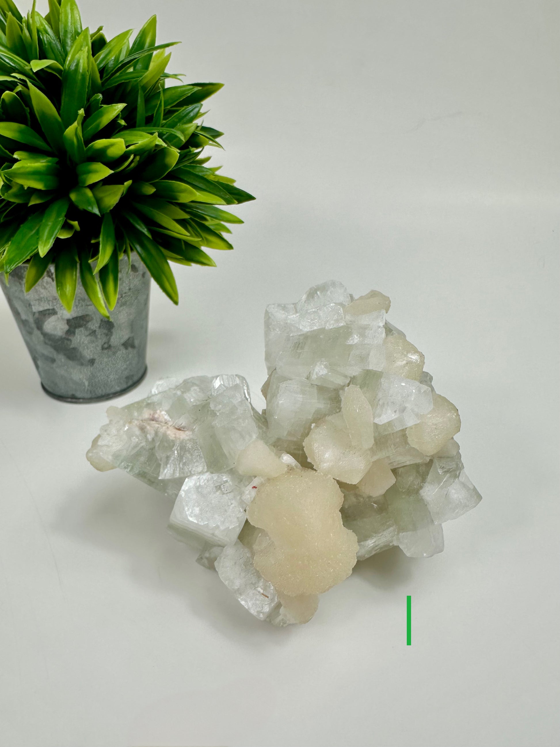 Green Apophyllite & Stilbite Cluster - I