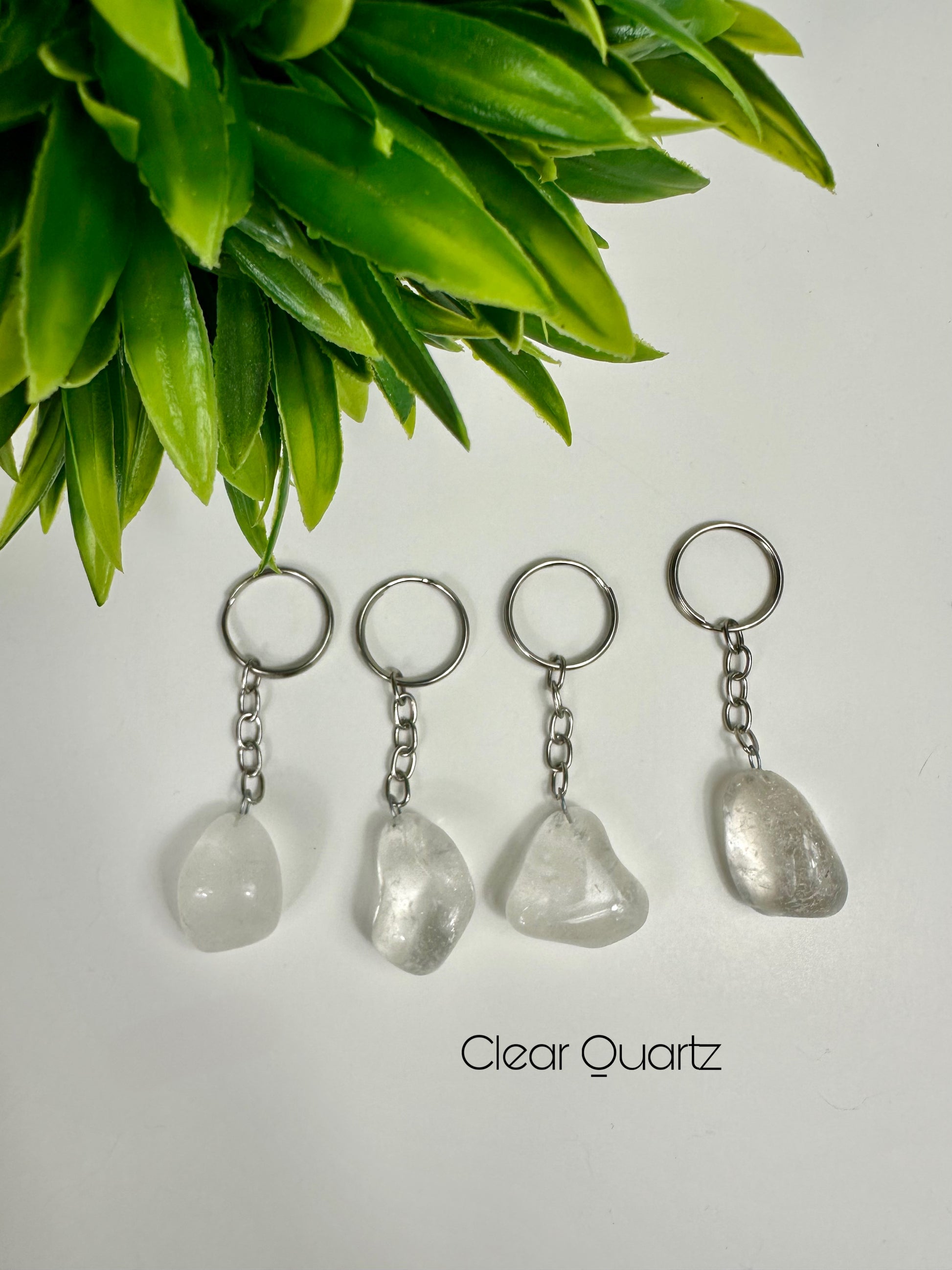 Clear Quartz Keychains