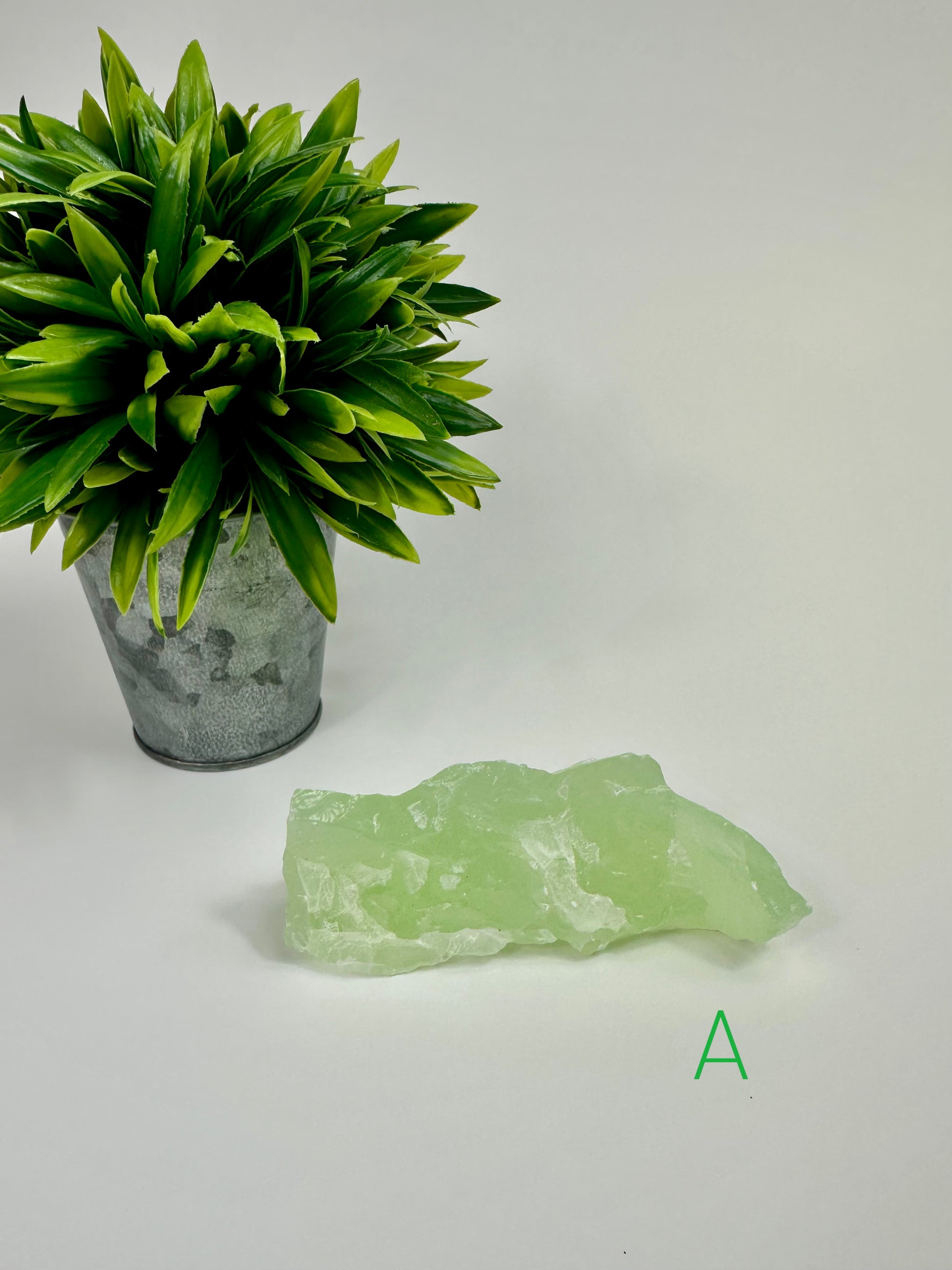 Green Calcite Raw Specimen - A