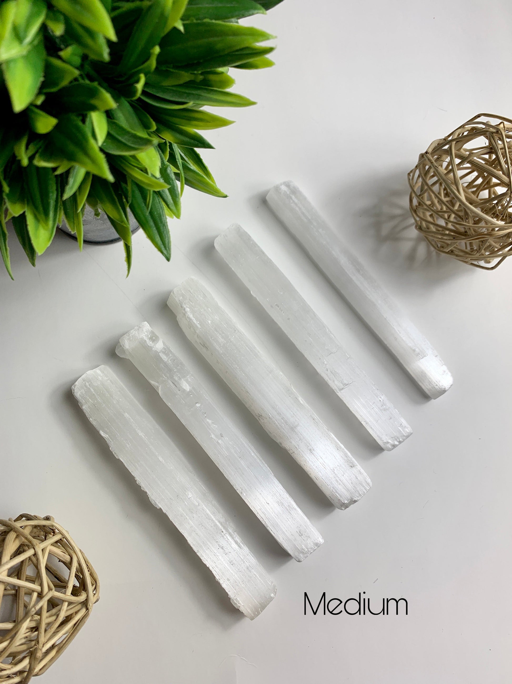 Selenite Raw Wands - Medium