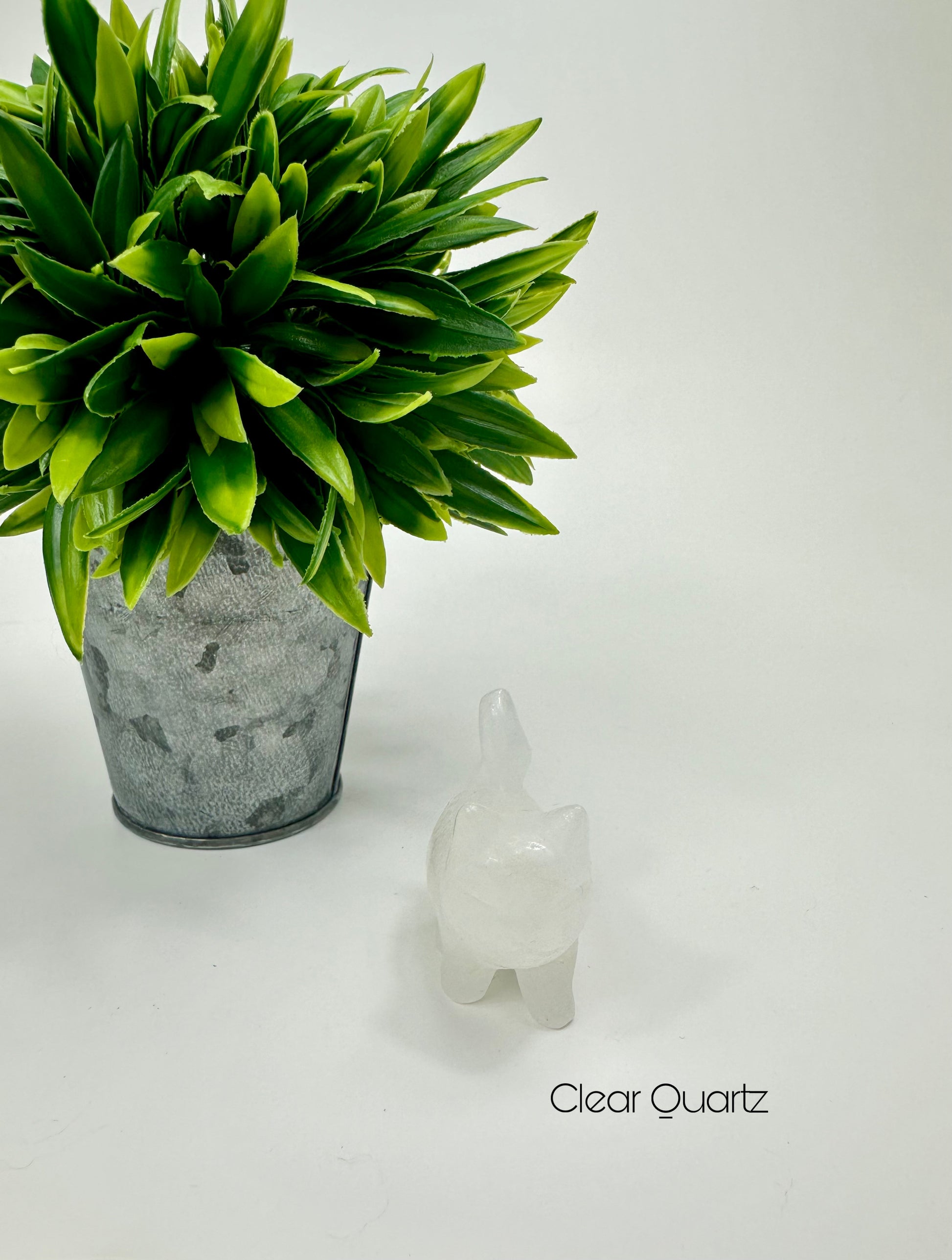 Clear Quartz Crystal Cat