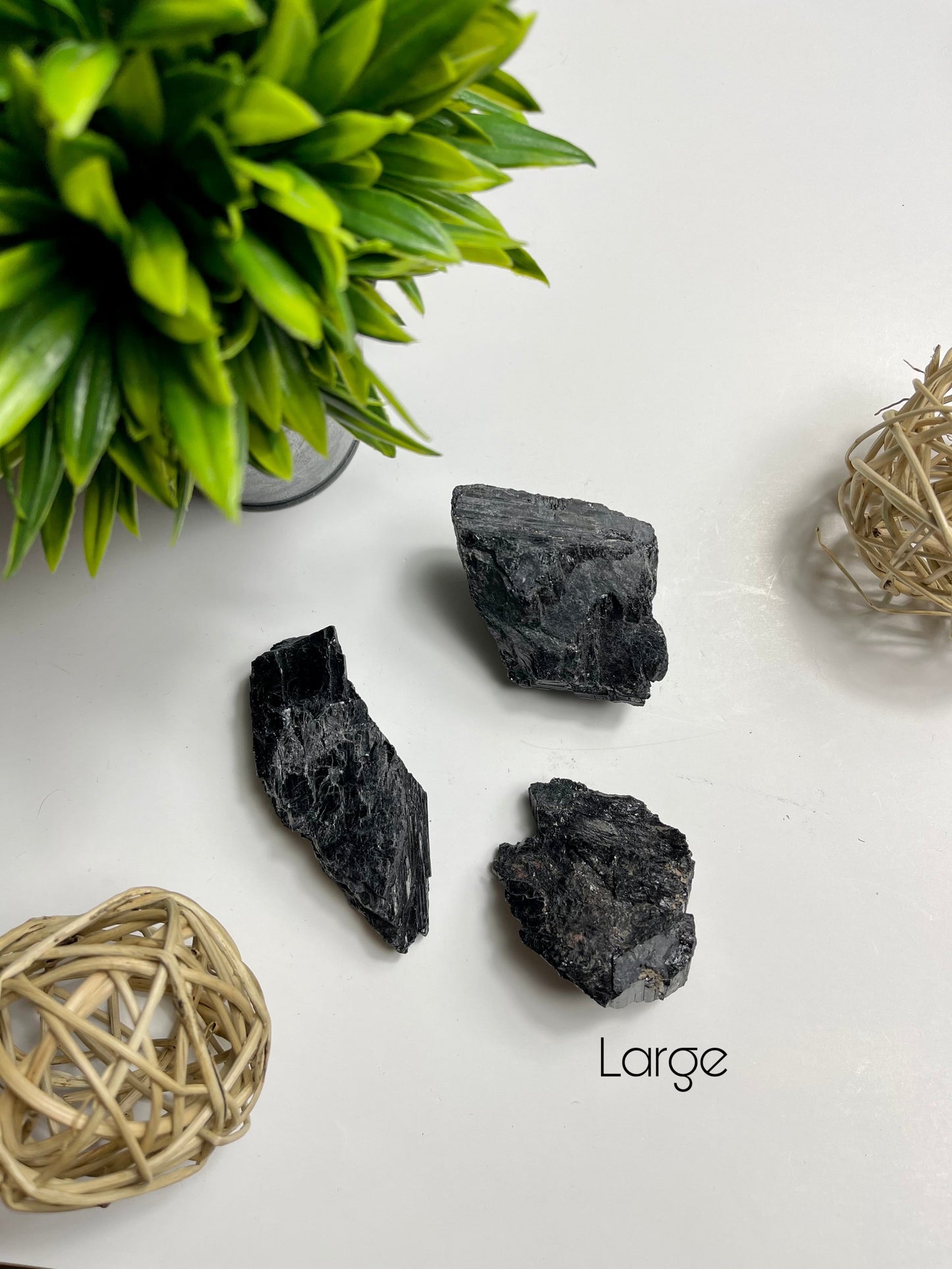 Black Tourmaline Raw Pieces - Large