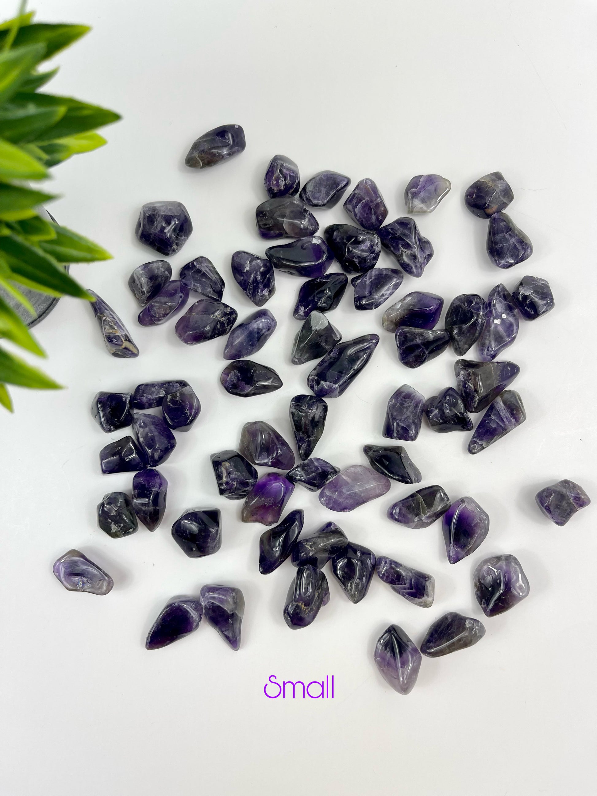 Small Chevron Amethyst Tumbles