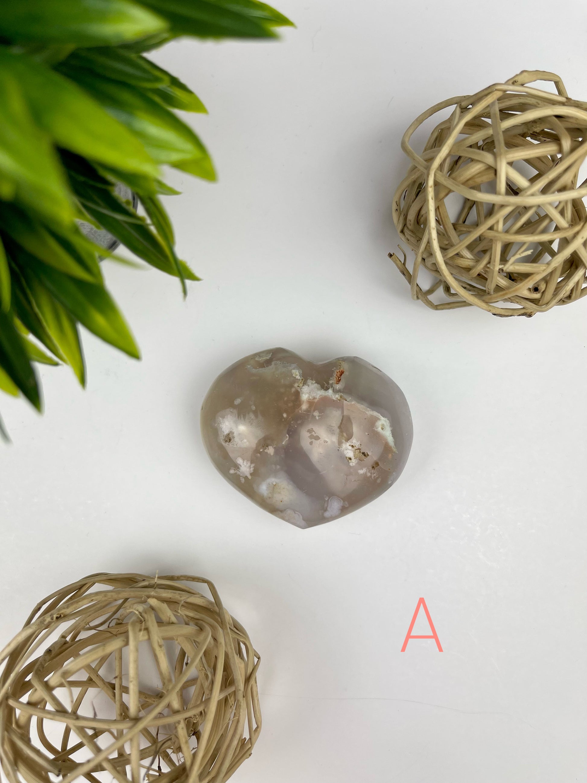 Flower Agate Heart A