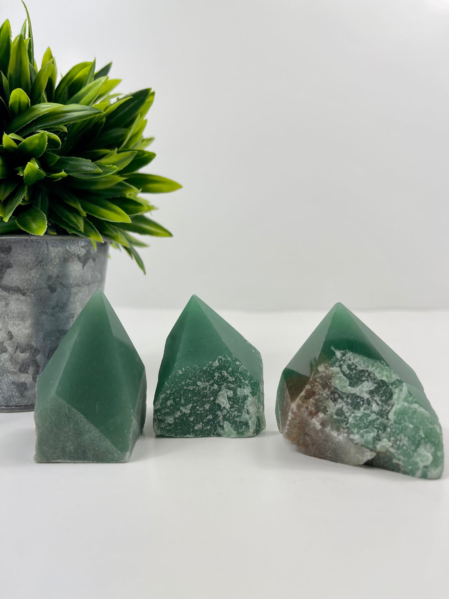 Green Aventurine Half/Half Towers